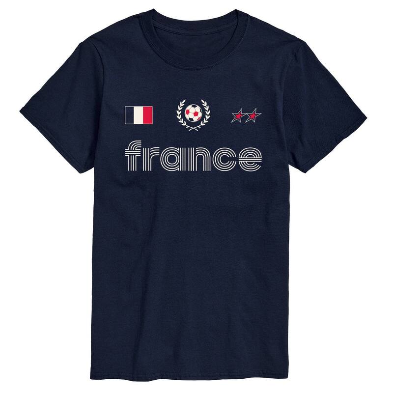 アニメキャラクター レディース トップス Tシャツ グラフィック Licensed Character Men's France Soccer Graphic Tee Navy ネイビー|ReVida 店