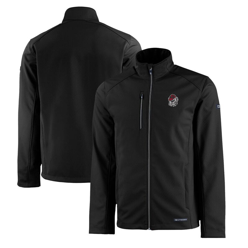 カッターアンドバック レディース アウター ジャケット・ブルゾン Men's Cutter & Buck Black Georgia Bulldogs Evokeco Softshell Recycled Full-Zip Jacket Uga Black ブラック 26,864円
