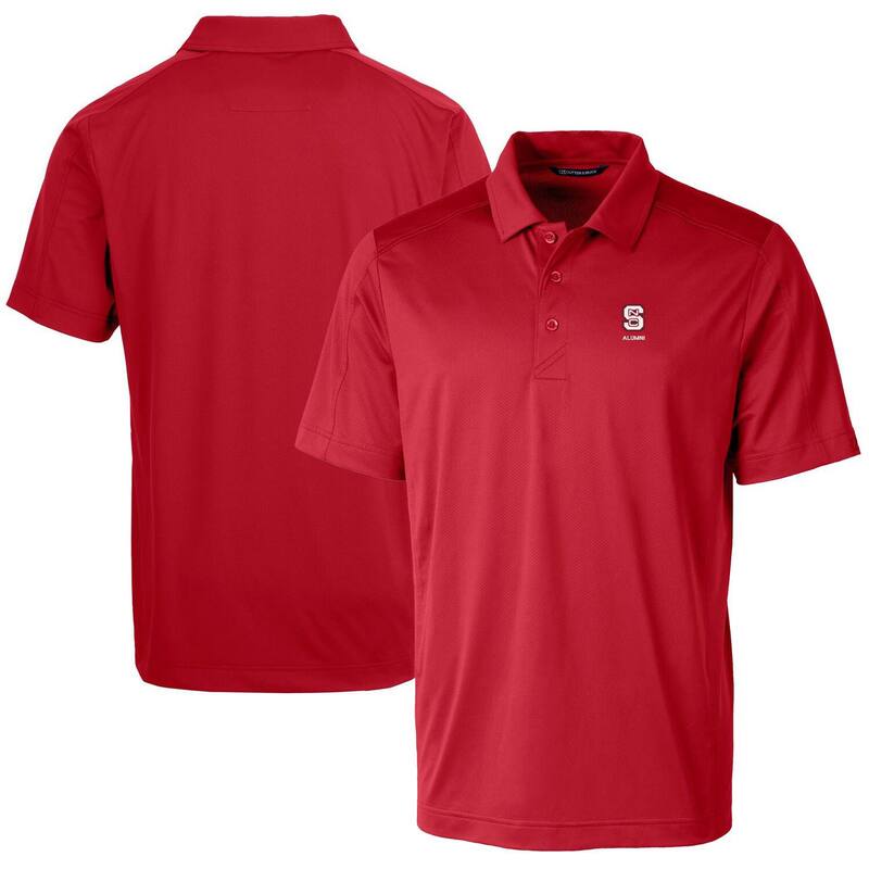 カッターアンドバック レディース トップス Tシャツ ポロシャツ ロゴ Men's Cutter & Buck Red NC State Wolfpack Alumni Logo Prospectextured Stretch Polo Nst Red レッド｜ReVida 店