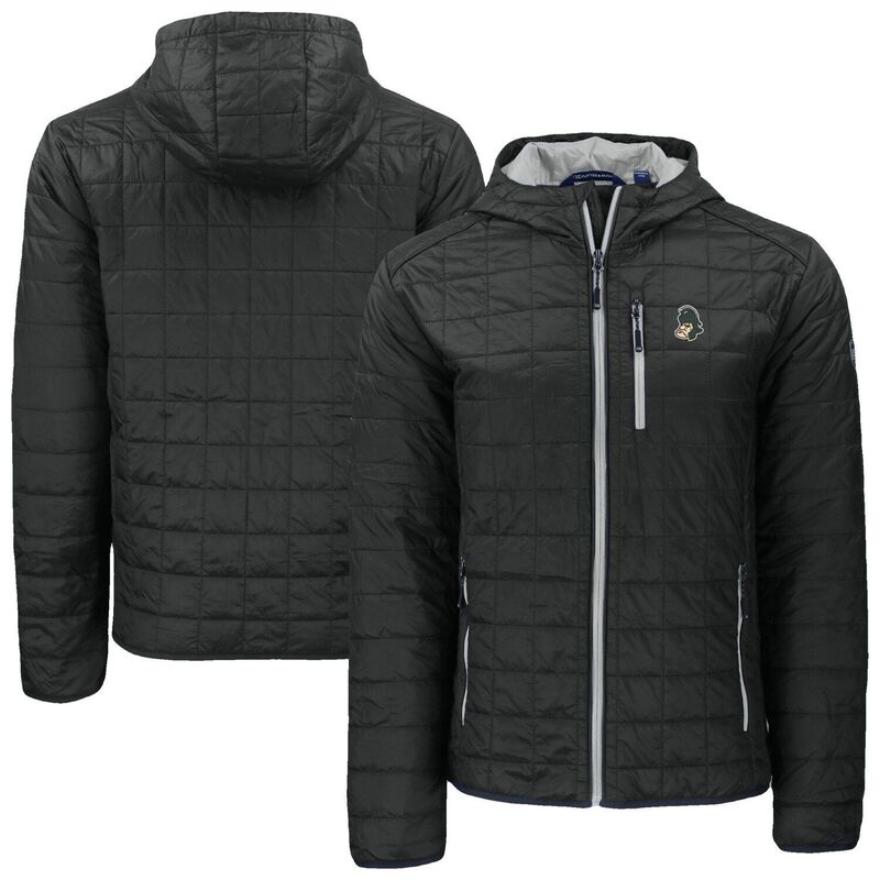 カッターアンドバック レディース アウター ジャケット・ブルゾン Men's Cutter & Buck Black Michigan State Spartans Rainier Eco PrimaLoft Hooded Full-Zip Jacket Msu Black ブラック｜ReVida 店