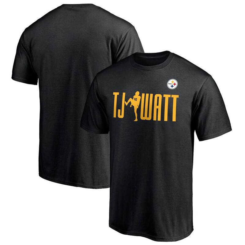 アンブランデッド レディース トップス Tシャツ ダウン Unbranded Men's T.J. Watt Black Pittsburgh Steelers Checkdown T-Shirt Stl Black ブラック|ReVida 店