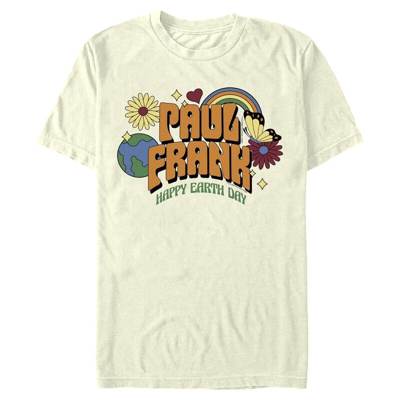 アニメキャラクター レディース トップス Tシャツ グラフィック Licensed Character Men's Paul Frank Happy Earth Day Graphic Tee Natural