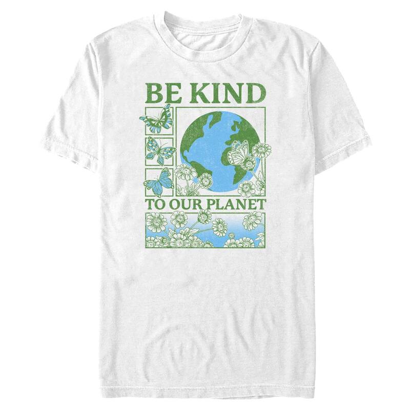 アニメキャラクター レディース トップス Tシャツ グラフィック Licensed Character Men's Be Kind Tour Planet Graphic Tee White ホワイト