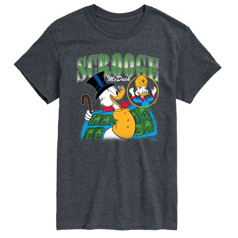 ディズニー レディース トップス Tシャツ トール グラフィック Big & Tall Disney's Duck Talescrooge McDuck Graphic Tee Heather Charcoal チャコール