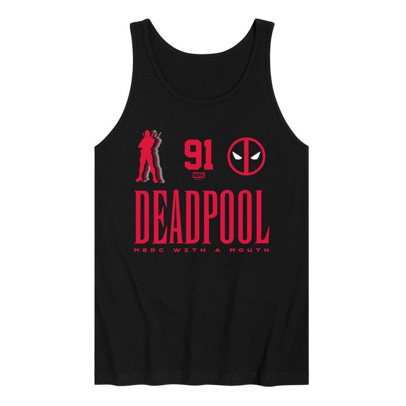 マーベル レディース トップス Tシャツ グラフィック Men's Marvel Deadpool Graphic Tank Top Black ブラック 7,094円