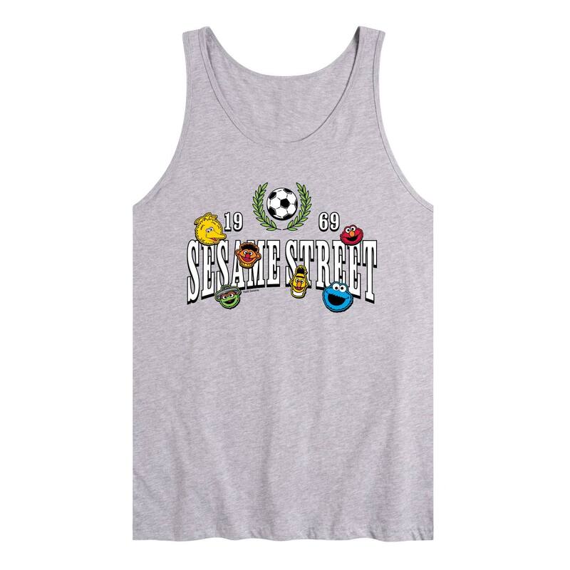 アニメキャラクター レディース トップス Tシャツ ジャージー グラフィック Licensed Character Men'sesame Street Soccer Jersey Graphic Tank Top Athletic Heather ヘザー｜ReVida 店