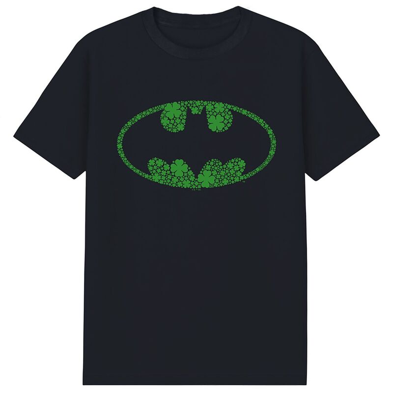 アニメキャラクター レディース トップス Tシャツ グラフィック Licensed Character Men's DComics Batman St. Patrick's Day Shamrock Graphic Tee Black ブラック