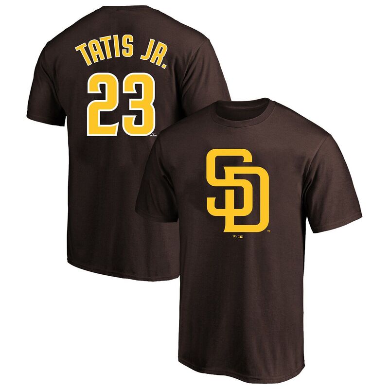 プロファイル レディース トップス プルオーバー トール Men\u0027s Profile Fernando Tatis Jr. Brown San Diego Padres Big \u0026 Tall Player Name \u0026 Number T-Shirt Pad Brown 赤銅色