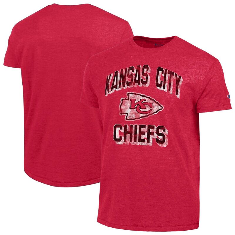 はやりっ子 レディース トップス ティーシャツ Men\u0027s Champion Red Kansas City Chiefs Ultimate Tri-Blend T-Shirt Chf Red 赤いこと トップス-Tシャツ・カットソー