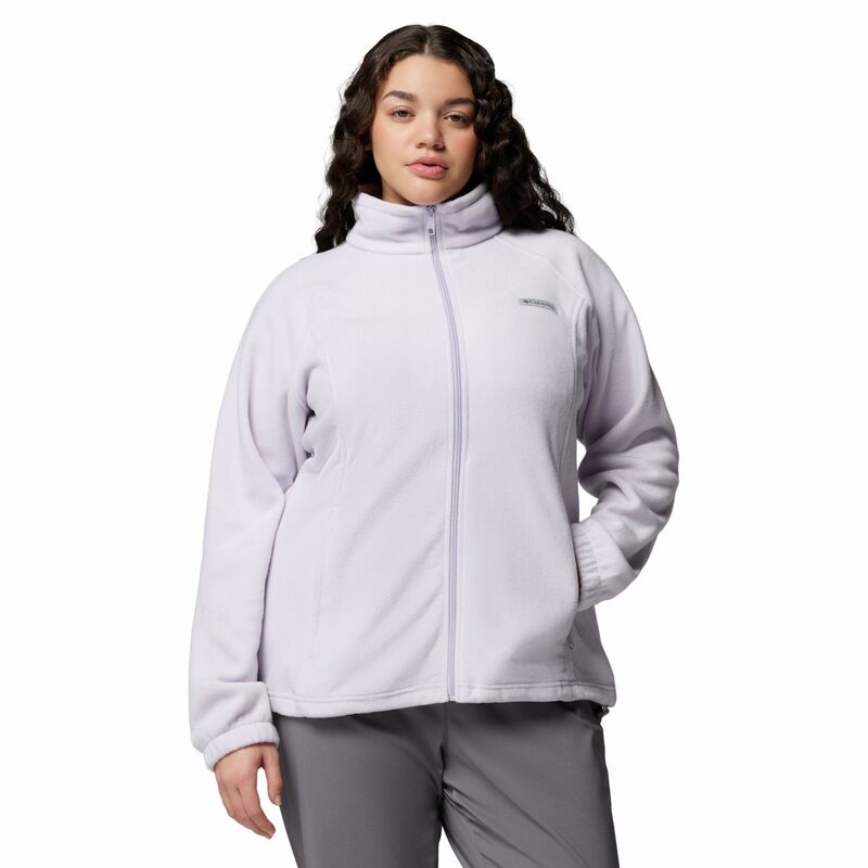 コロンビア レディース アウター ジャケット・ブルゾン プラスサイズ フリース Plusize Columbia Benton Springs Full-Zip Fleece Jacket Lavender Pearl パール｜ReVida 店