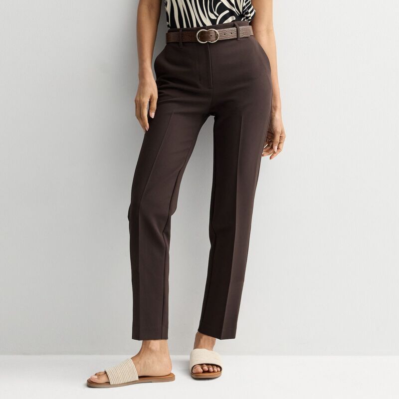 ナインウェスト レディース ボトムス カジュアルパンツ アンクル Women's Nine Westapered Ankle Pants Chocolate Brown ブラウン|ReVida 店