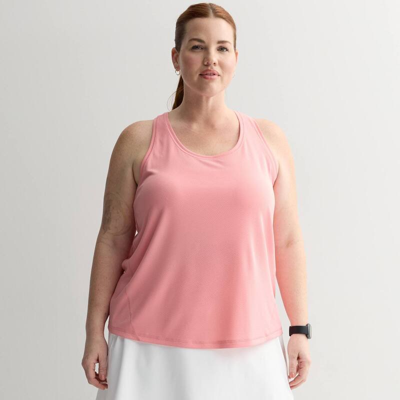 Tek Gear レディース トップス Tシャツ プラスサイズ メッシュ Plusize Tek Gear Mesh Tank Top Coral Wish コーラル