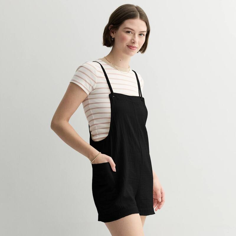 エスオー レディース トップス ワンピース トール Juniors' SO Shortalls Black Luxe ブラック