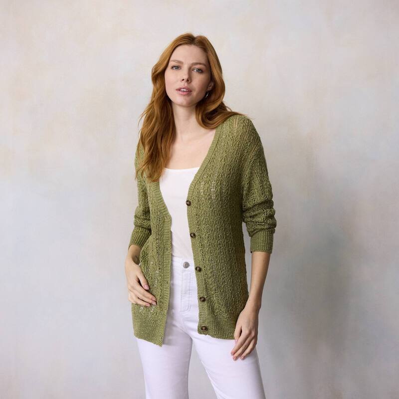 LC Lauren Conrad レディース アウター ニット・セーター Vネック Women's LC Lauren Conrad Pointelle V-Neck Sweater Giada Green グリーン 8,861円