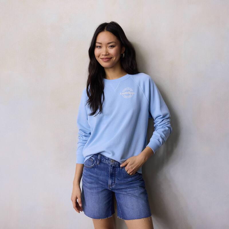 LC Lauren Conrad レディース トップス Tシャツ スウェット グラフィック Women's LC Lauren Conrad Laguna Beach Surf Club Graphic Sweatshirt Lake Geneva Logo