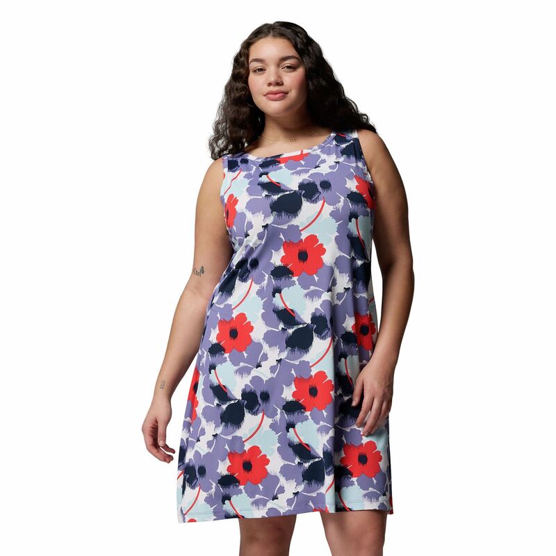 コロンビア レディース トップス ワンピース Women's Columbia Chill River UPF 50 Active Sheath Dress Poppy Red Ikatbloom レッド|ReVida 店