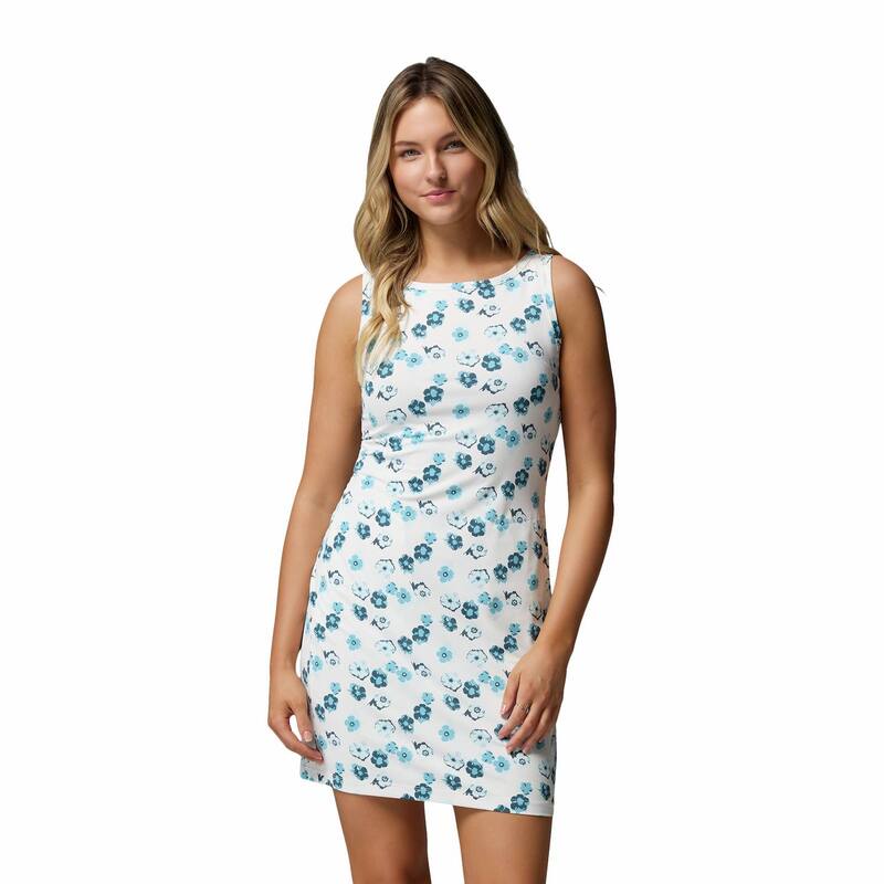コロンビア レディース トップス ワンピース Women's Columbia Chill River UPF 50 Active Sheath Dress White Floweret ホワイト|ReVida 店