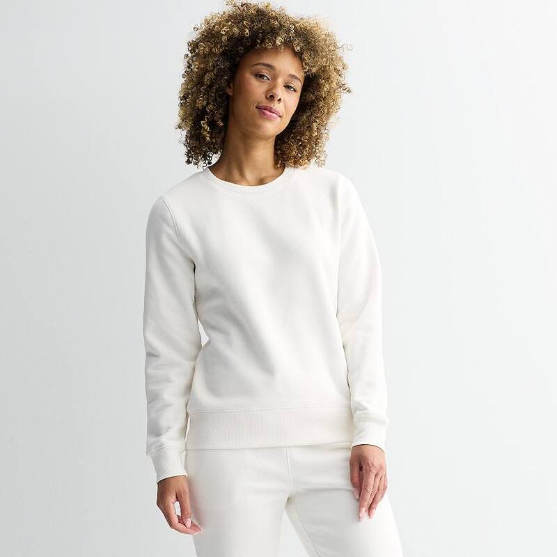 Tek Gear レディース トップス Tシャツ クルーネック プチ フリース Petitek Gear Ultrasoft Fleece Crewneck Pullover Lilac Fawn ライラック