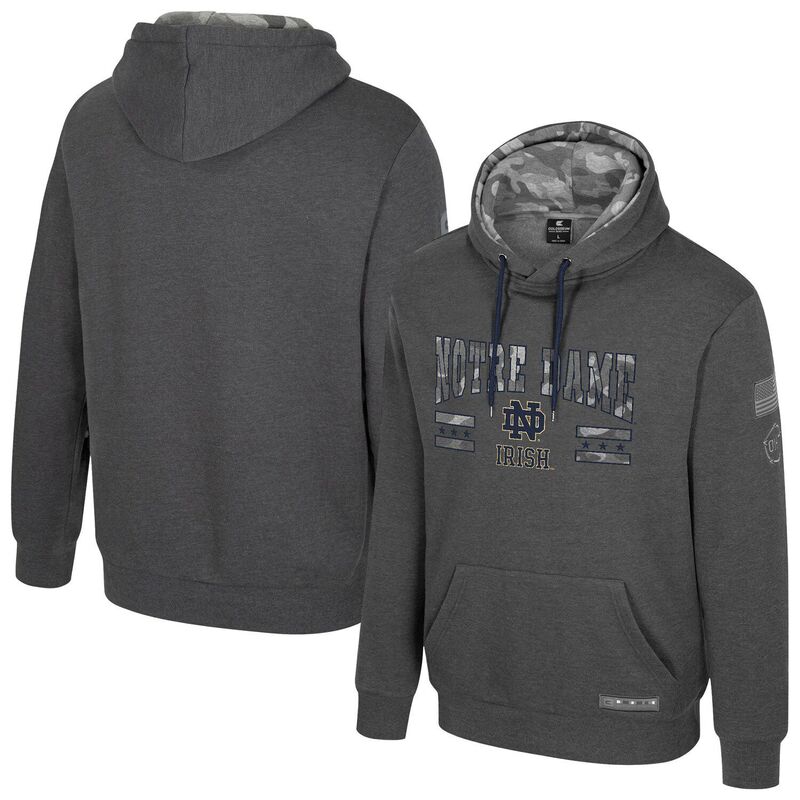 円形劇場 レディース トップス プルオーバー パーカー Men\u0027s Colosseum Heather Charcoal Notre Dame Fighting Irish Operation Hatrick Squad Hoodie Ntd Charco 濃灰色