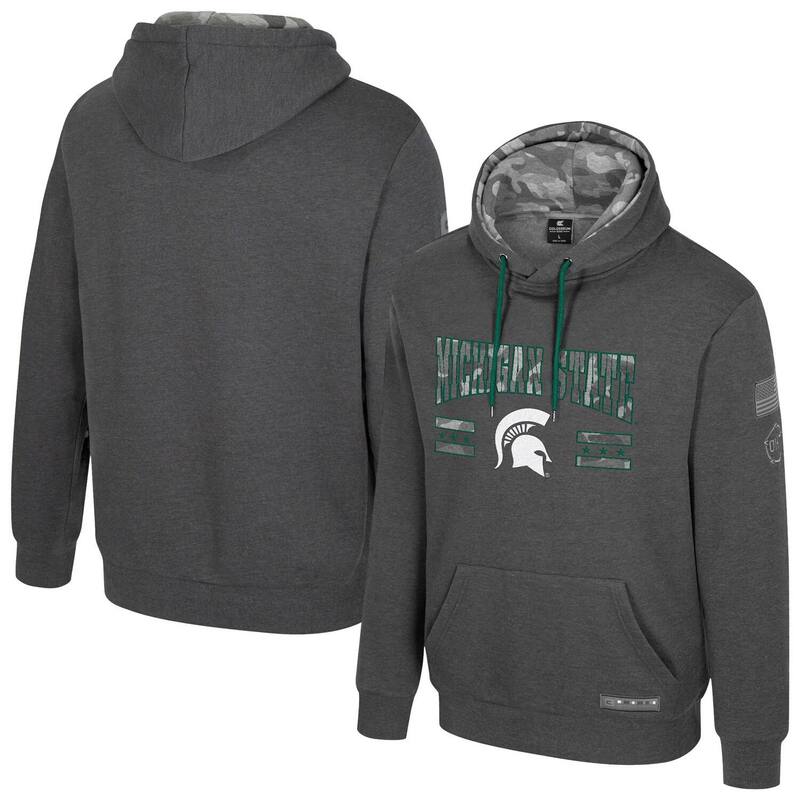 円形劇場 レディース トップス プルオーバー パーカー Men\u0027s Colosseum Heather Charcoal Michigan State Spartans Operation Hatrick Squad Hoodie Msu Charco 濃灰色
