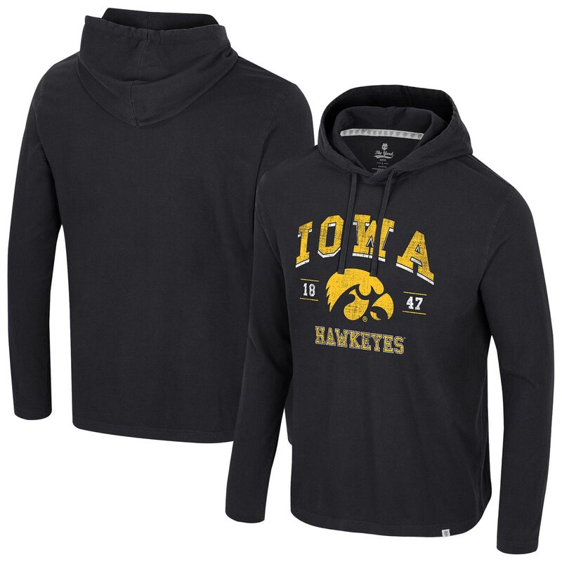円形劇場 レディース トップス プルオーバー パーカー Men\u0027s Colosseum Black Iowa Hawkeyesimoleans Washed Hoodie Iwa Black 黒いこと