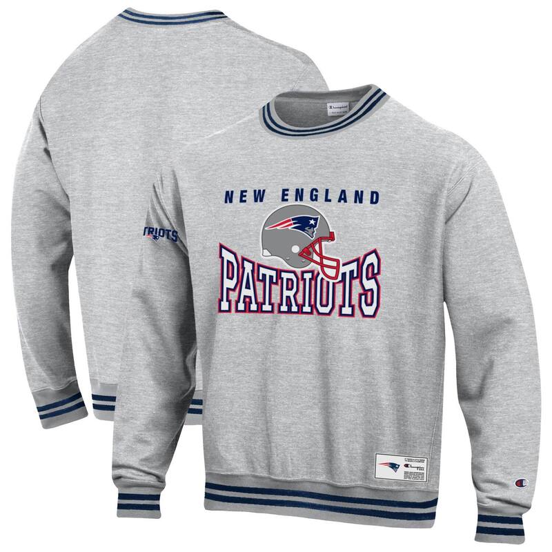 チャンピオン レディース トップス Tシャツ スウェット フリース Men's Champion Gray New England Patriots Reverse Weave Fleece Sweatshirt Pat Grey グレー