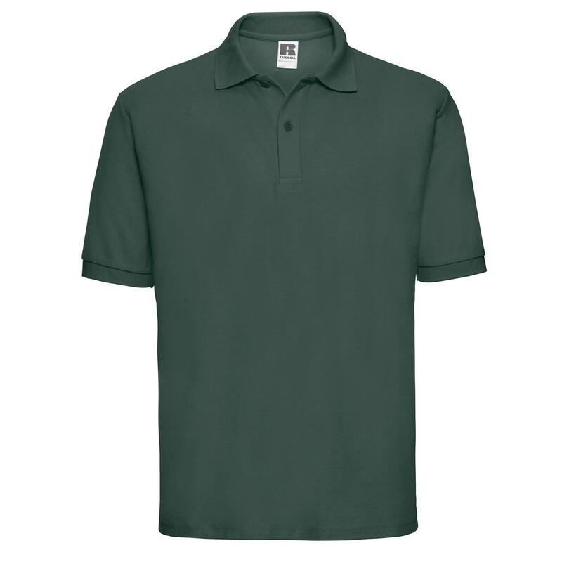 ラッセルアスレチック レディース トップス プルオーバー スポーツシャツ 綿織物 Russell Athletic Russell Mens Polycotton Pique Polo Shirt Bottle Green 緑であること