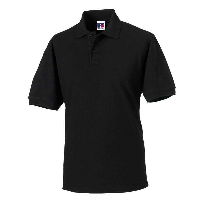 ラッセルアスレチック レディース トップス プルオーバー スポーツシャツ 綿織物 Russell Athletic Russell Mens Polycotton Pique Hardwearing Polo Shirt Black 黒いこと