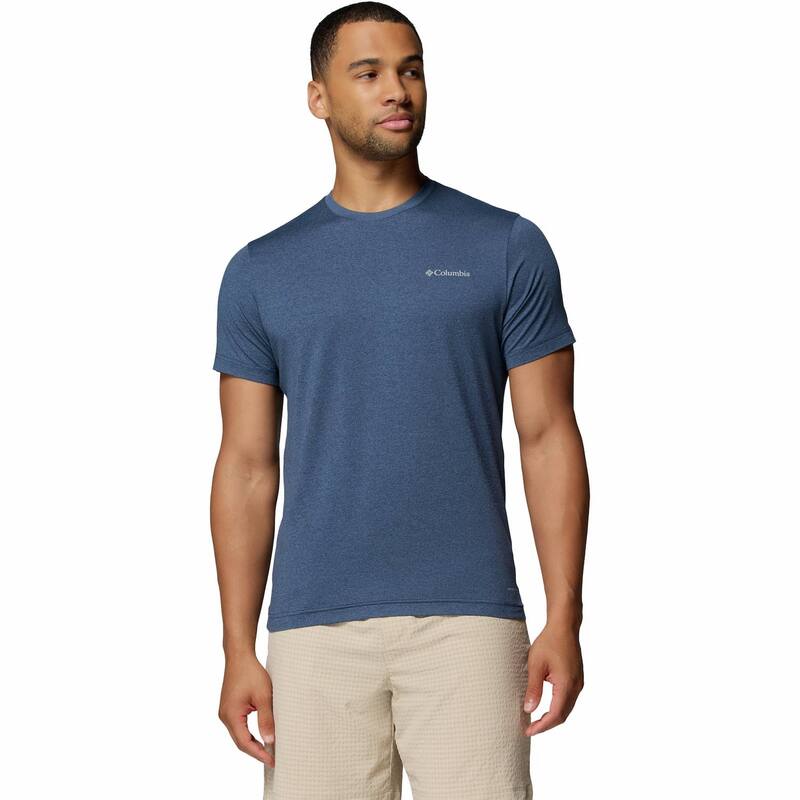 コロンビア レディース トップス プルオーバー ロゴタイプ Men\u0027s Columbia Short Sleeve Logo T-Shirt Collegiate Navy Heathe 米国海軍