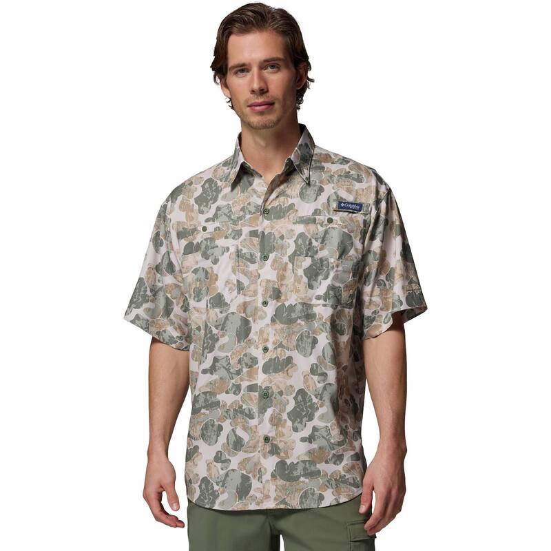 コロンビア レディース トップス Tシャツ Men's Columbia Super Tamiami Short Sleeve Shirt Dark Stone Deltawood ストーン