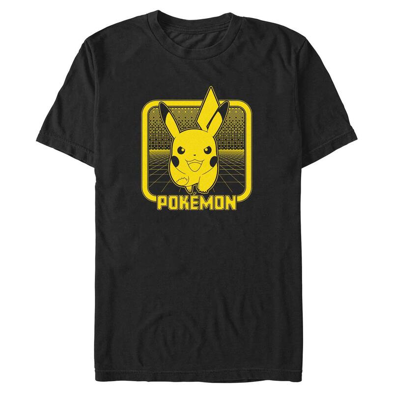 アニメキャラクター レディース トップス Tシャツ グラフィック Licensed Character Men's Pokmon Pikachu Graphic Tee Black ブラック