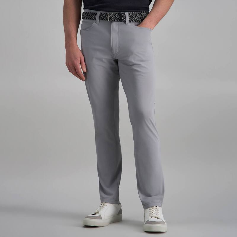 ハガー レディース ボトムス カジュアルパンツ ニット Men's Haggar Sport Stretch Knit 5-Pocket Straight Fit Pants Light Grey グレー|ReVida 店