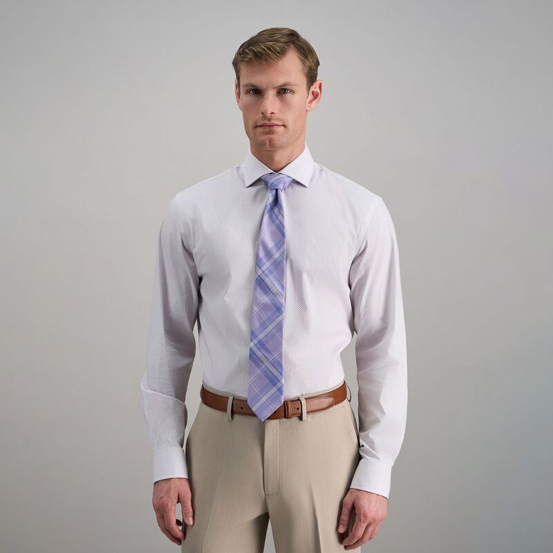 ハガー レディース トップス プルオーバー か細い相応う Men\u0027s Haggar Wrinkle Free Slim Fit Dresshirt Bright Lavender ラベンダー