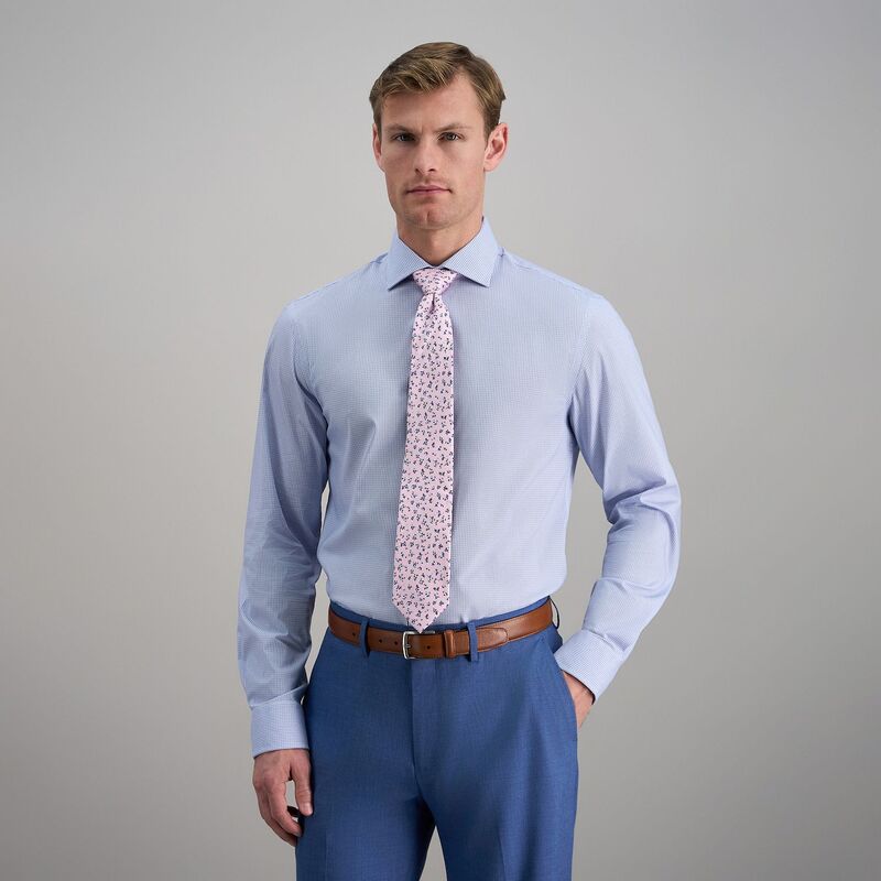 ハガー レディース トップス プルオーバー か細い填まる Men\u0027s Haggar Wrinkle Free Slim Fit Dresshirt Light Blue Double Z 青色