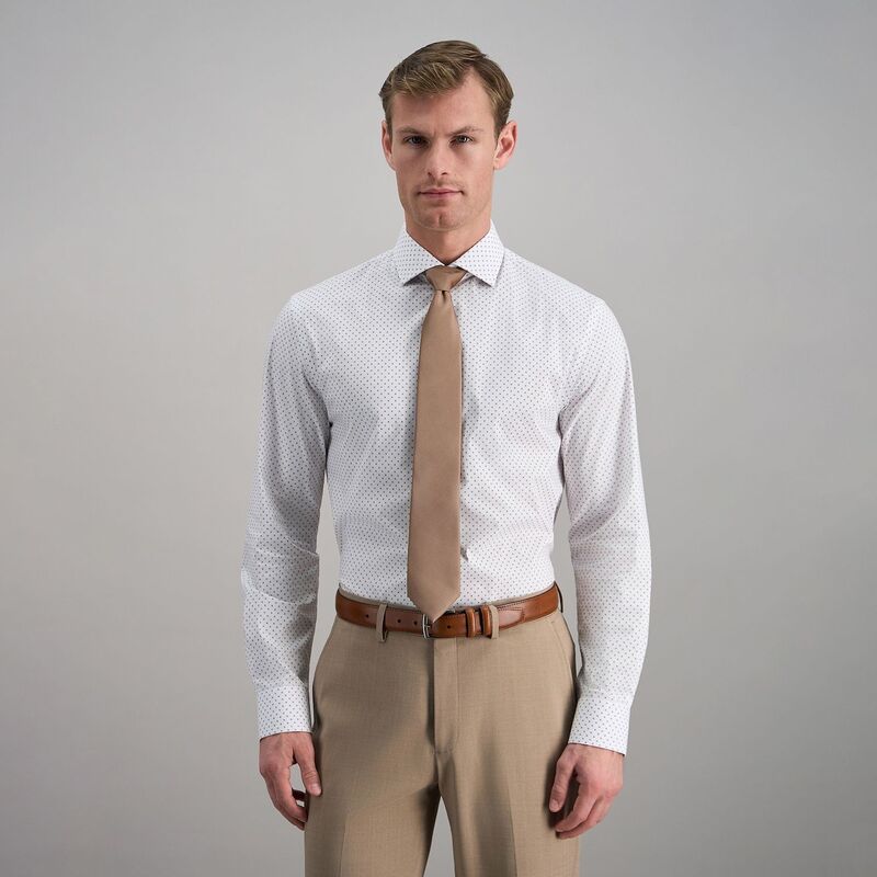 ハガー レディース トップス プルオーバー か細い填まる Men\u0027s Haggar Wrinkle Free Slim Fit Dresshirt X Dot White 白いこと