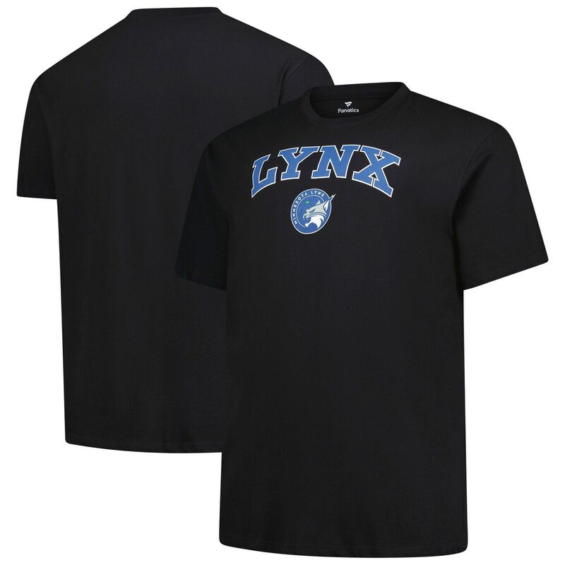 ファナティクス レディース トップス ティーシャツ トール ロゴタイプ Men\u0027s Fanatics Black Minnesota Lynx Big \u0026 Tall Arch Logo T-Shirt Wnblack 黒いこと レディースファッション-トップス