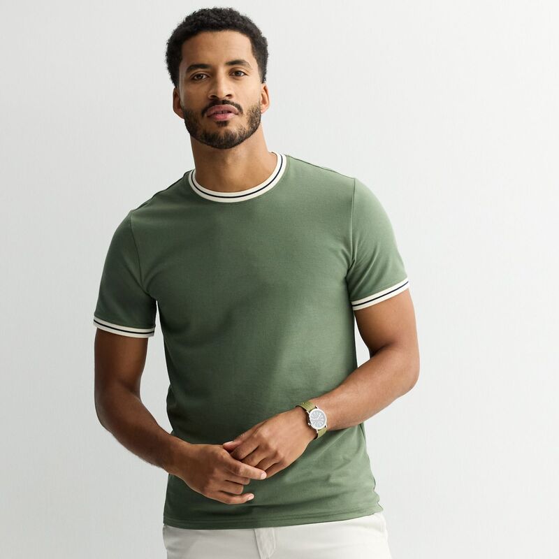 ソノマ レディース トップス Tシャツ Men'sonoma Goods For Life Tipped Fashion Shirt Green グリーン