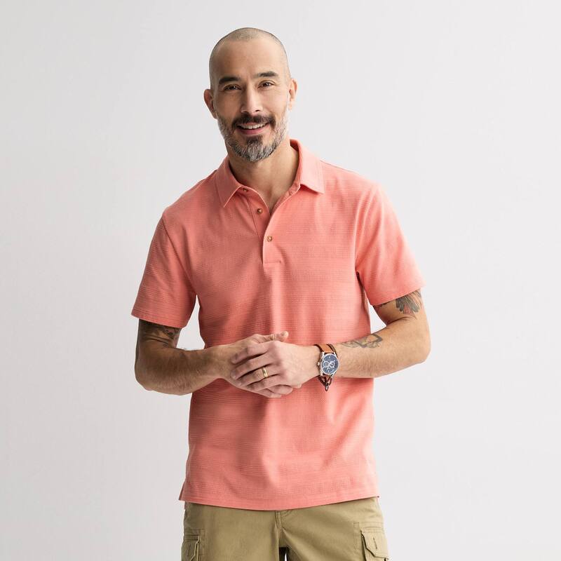ソノマ レディース トップス Tシャツ ポロシャツ Men'sonoma Goods For Life Textured Polo Coral コーラル