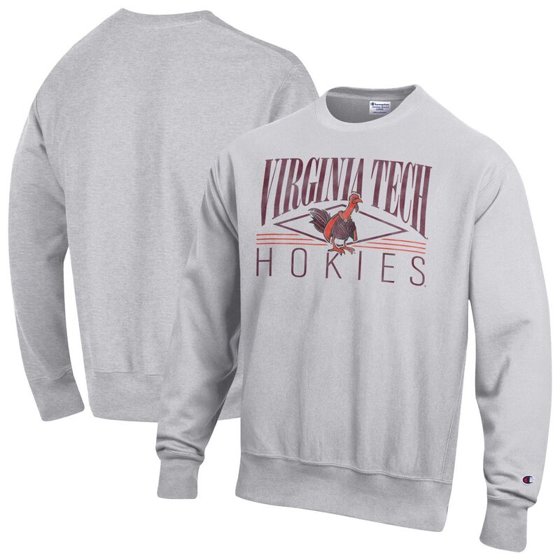 はやりっ子 レディース トップス プルオーバー 流汗 フリース Men\u0027s Champion Gray Virginia Techokies Reverse Weave Fleece Sweatshirt Vat Grey 薄墨色