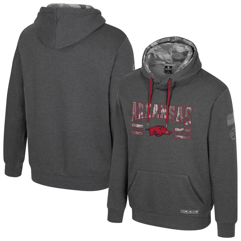 円形劇場 レディース トップス プルオーバー パーカー Men\u0027s Colosseum Heather Charcoal Arkansas Razorbacks Operation Hatrick Squad Hoodie Ark Charco 濃灰色
