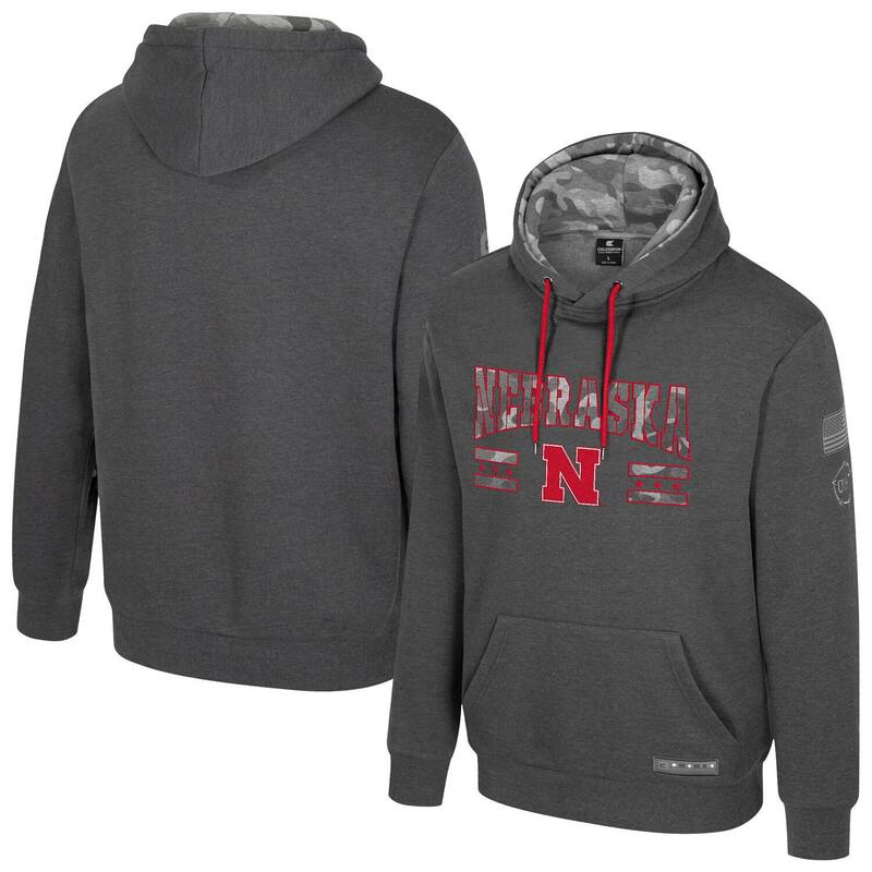 円形劇場 レディース トップス プルオーバー パーカー Men\u0027s Colosseum Heather Charcoal Nebraska Huskers Operation Hatrick Squad Hoodie Neb Charco 濃灰色