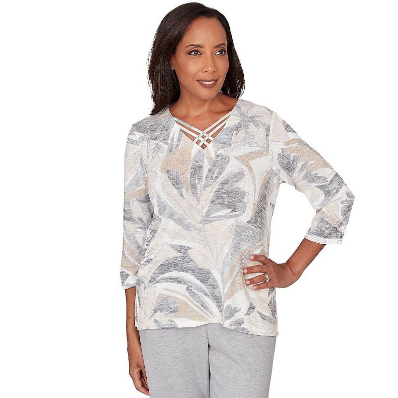 アルフレッド ダナー レディース トップス Tシャツ Vネック プリント Women's Alfredunner Leaf Print Crossover V-Neck Top No Color