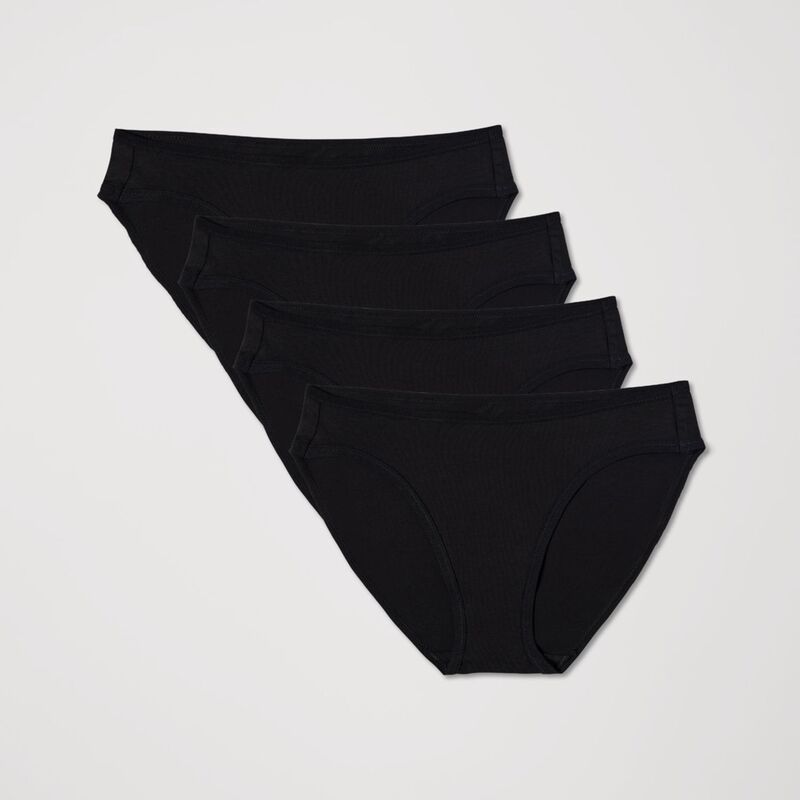 パクト レディース アンダーお召しもの ズボン下 綿織物 Pact Everyday Classic Fit Bikini 5-Pack Made with Organicotton Black 黒いこと