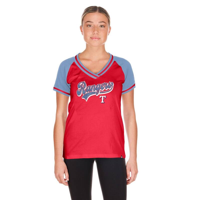 ニューエラ レディース トップス Tシャツ Vネック Women's New Era Red Texas Rangers Gameday V-Neck T-Shirt Rgred レッド