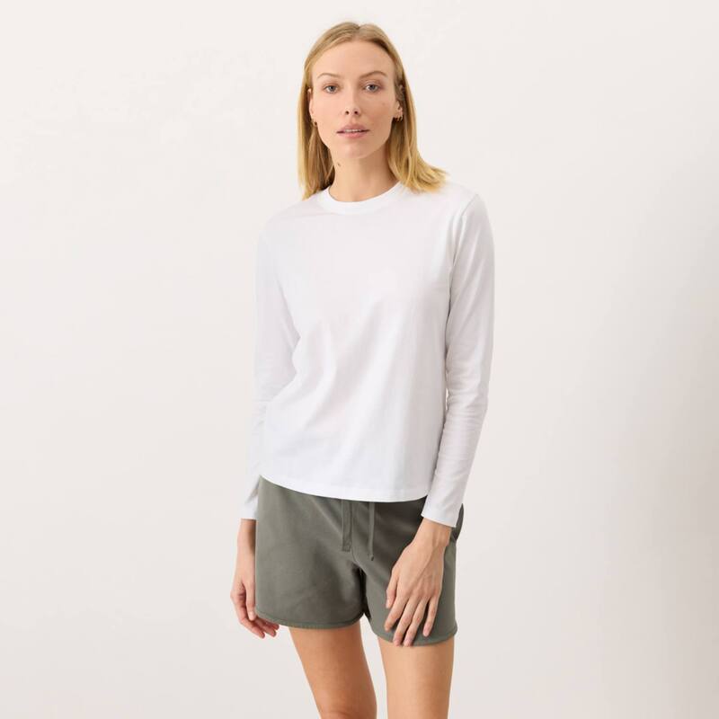 パクト レディース トップス Tシャツ コットン Pact Organicotton Essentialong Sleeve White ホワイト