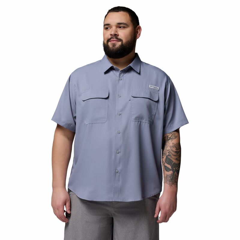 コロンビア レディース トップス ティーシャツ トール Big \u0026 Tall Columbia PFG Backwater Short Sleeve Shirt New Moon Tシャツ・カットソー-トップス-レディースファッション
