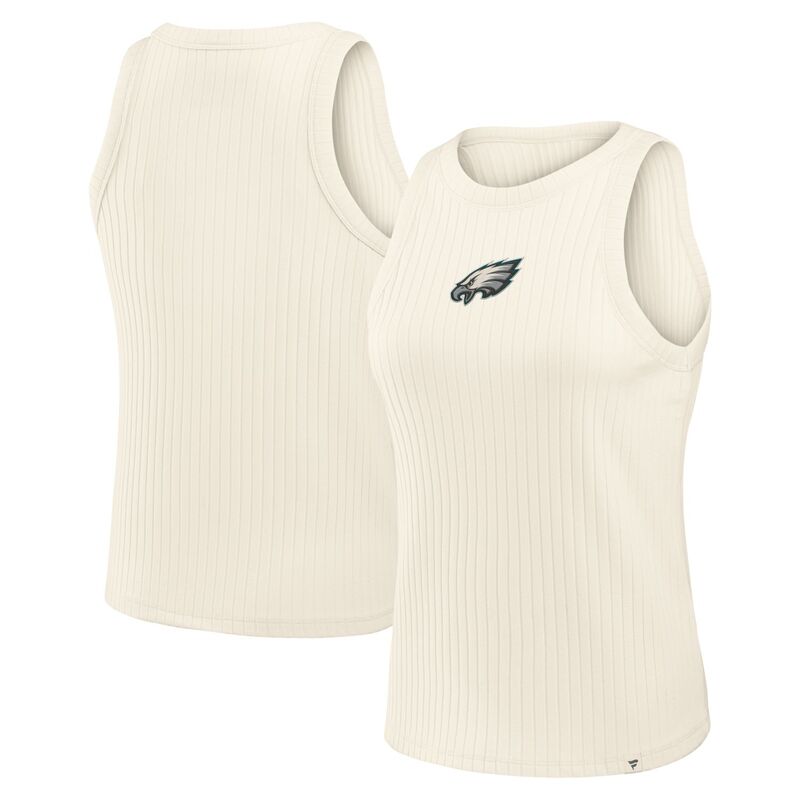 ファナティクス レディース トップス Tシャツ リブ Women's Fanatics Cream Philadelphia Eaglestar Play Tri-Blend Ribbed Tank Top Eag Beige ベージュ