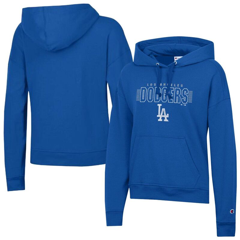はやりっ子 レディース トップス プルオーバー パーカー Women\u0027s Champion Royalos Angeles Dodgers Distressed Powerblend Hoodie Lad Blue 青み