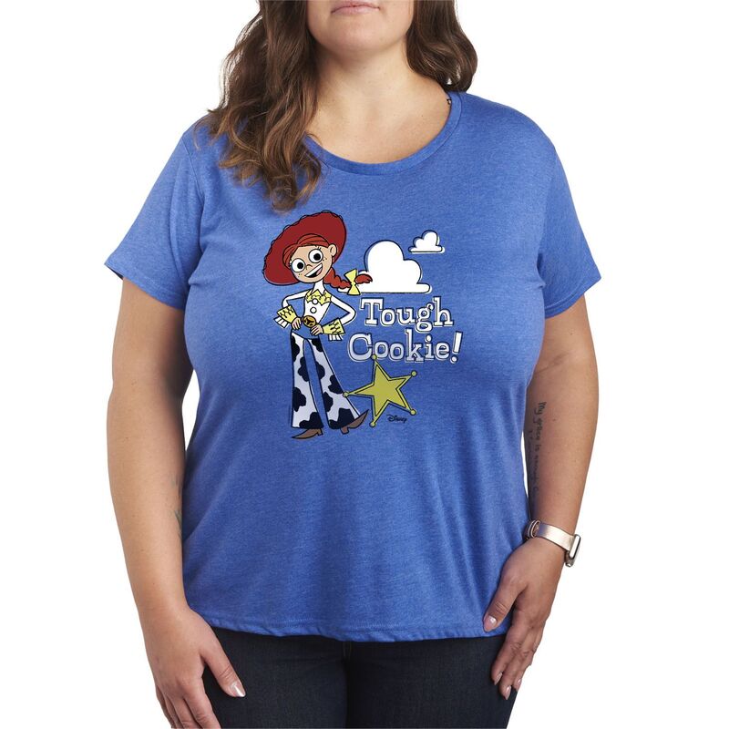 ディズニー ピクサー レディース トップス Tシャツ プラスサイズ グラフィック Plusize Disney / Pixar's Toy Story Jessie Tough Cookie! Graphic Tee Heatheroyal Blue ヘザー