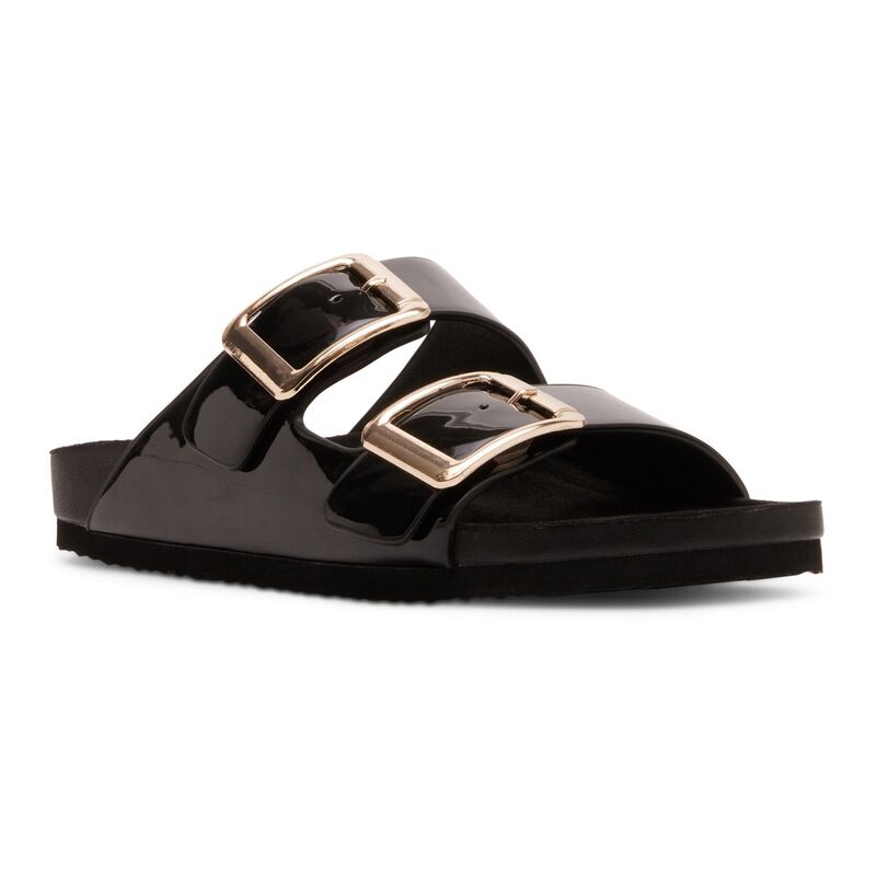 マッデンガール レディース シューズ サンダル Women\u0027s Madden Girl Bodiee Sandals Black Patent 黒いこと コンフォートサンダル-サンダル-レディース靴